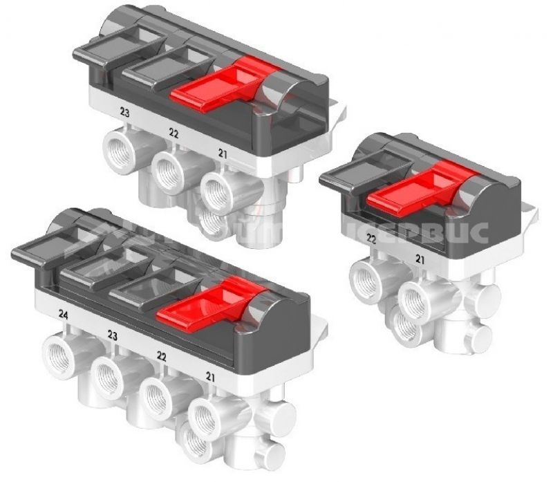 Пневмокнопка (двойная с датчиком) DOUBLE TIPPER AIR SWITCH (ELECTRICAL) 6RR32K102AE Пневмокнопка (двойная с датчиком) DOUBLE TIPPER AIR SWITCH (ELECTRICAL) 6RR32K102AE