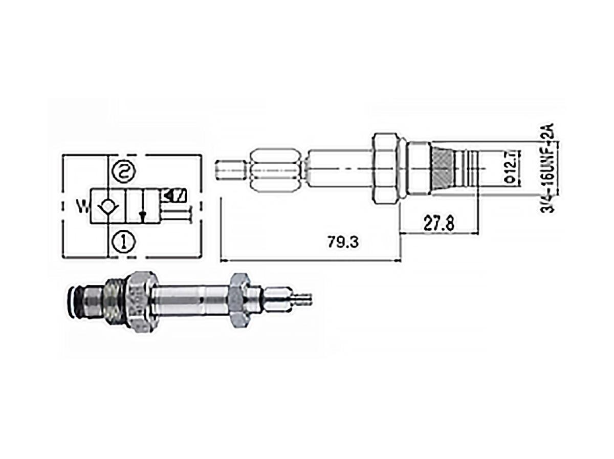Клапан электромагнитный SV2-08-2NCP-J (нормально закрытый) с аварийным резьбовым открыванием Клапан электромагнитный SV2-08-2NCP-J (нормально закрытый) с аварийным резьбовым открыванием
